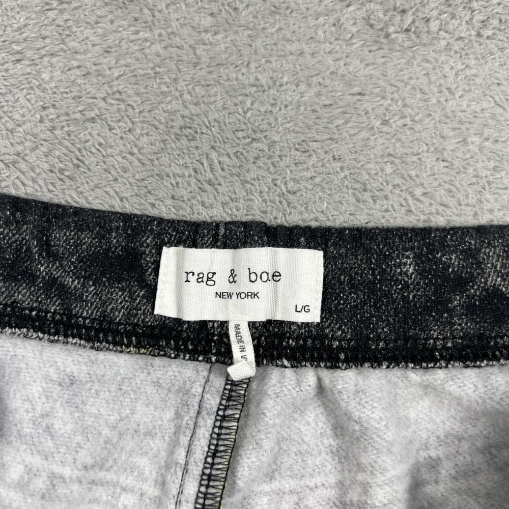 Rag and Bone Pants Womens Large Black Miramar Fleece Pull On Wide Leg Sweatpants - Picture 8 of 15